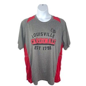 Louisville Cardinals Red Color Block Men’s Crew Neck Shirt